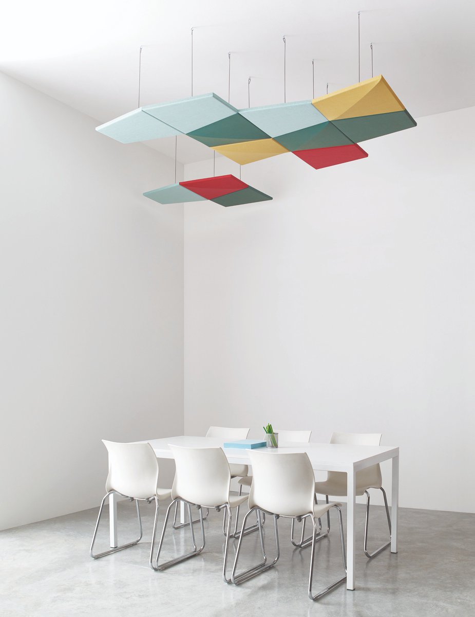 Don't forget to look up... our Xorel Artform acoustical panels can now be suspended from the ceiling! bit.ly/2LGhwGO