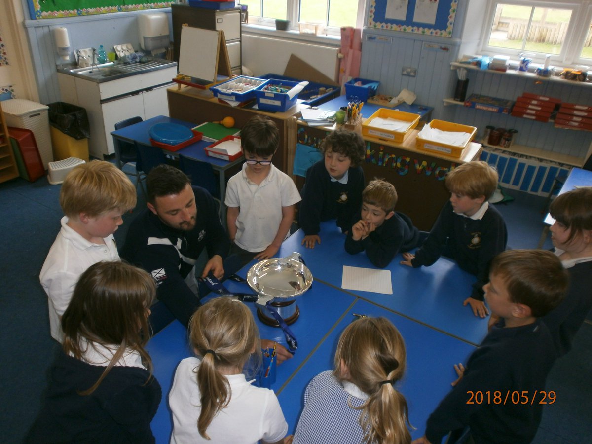 AberladyP2's tweet photo. Today the Scottish Open Golf Trophies came to visit us! We were able to have a very close look and found out about what will be happening in July when the competition comes to Gullane. We would all like to go along! #scotopentrophytour https://t.co/gLLQqv98B8
