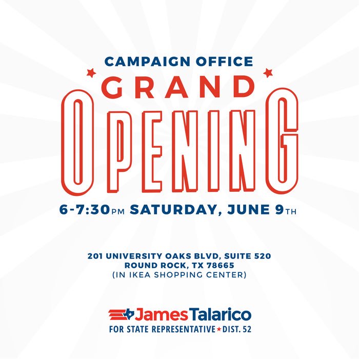 James Talarico On Twitter Come Celebrate The Grand Opening Of