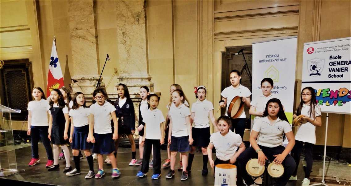 Our students performing at City Hall for the Missing Children's Network
