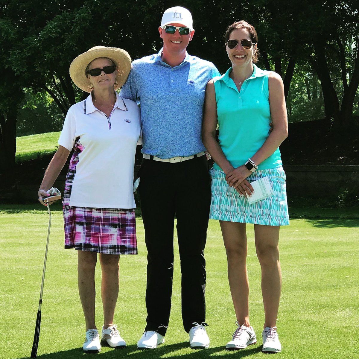 The 9 Hole Ladies playing with the Pro (Zak Kuzara) this morning! If you would like to play with the Pro, sign up in your locker room! #playwiththepro #opcc #9holeladies