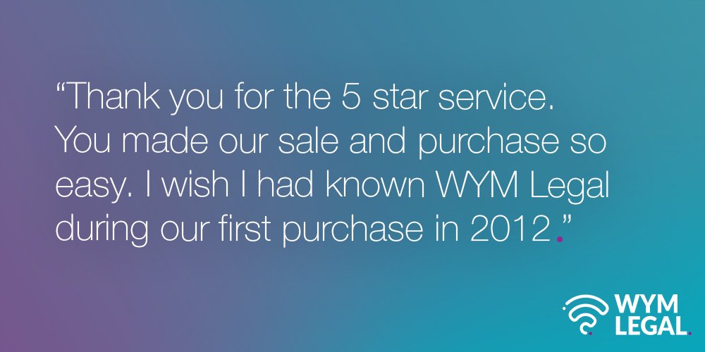 WYMLegal's tweet photo. We're thrilled to have received another amazing 5* review from one of our customers. Check out the full review on our Trustpilot page here https://t.co/ggFTyI3A7t #conveyancing #customer #review https://t.co/US0crItqRy