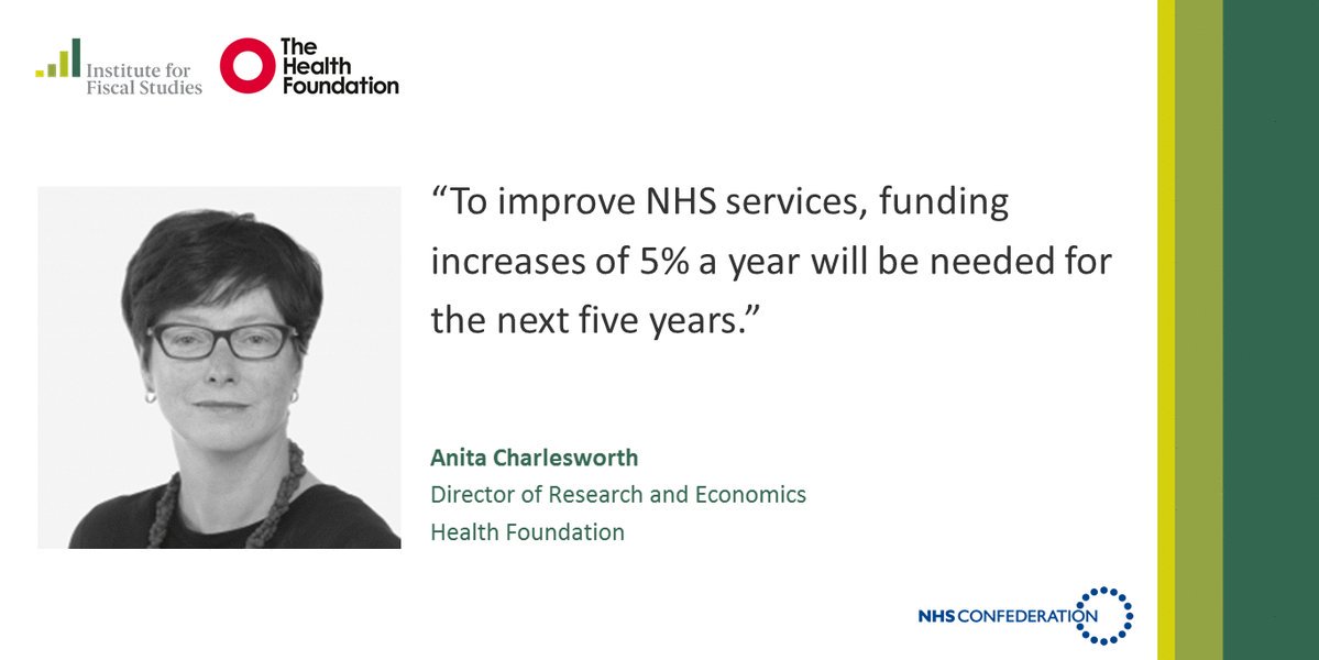 HealthFdn's tweet photo. Our latest report with @TheIFS and @nhsconfed launched last week, finding that funding would need to rise by 3.3% a year on average for the next 15 years to maintain current levels of service in the NHS, and by 4% to improve them. #NHS

Read more: https://t.co/TNxK11YkTP https://t.co/Rg5LKbA8wB