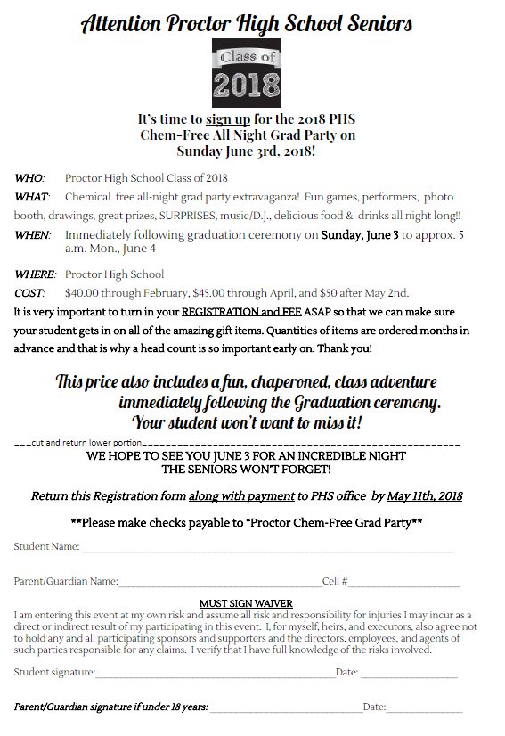 PHS2018ANGP's tweet photo. 🎓5 days until GRADUATION!🎓 If are not signed up for the all night grad party do so ASAP!  If you, or another student you know, aren't signed up due to financial reasons please contact us.  We don't want anyone to miss out on this celebration. https://t.co/jz8gDZqZNV