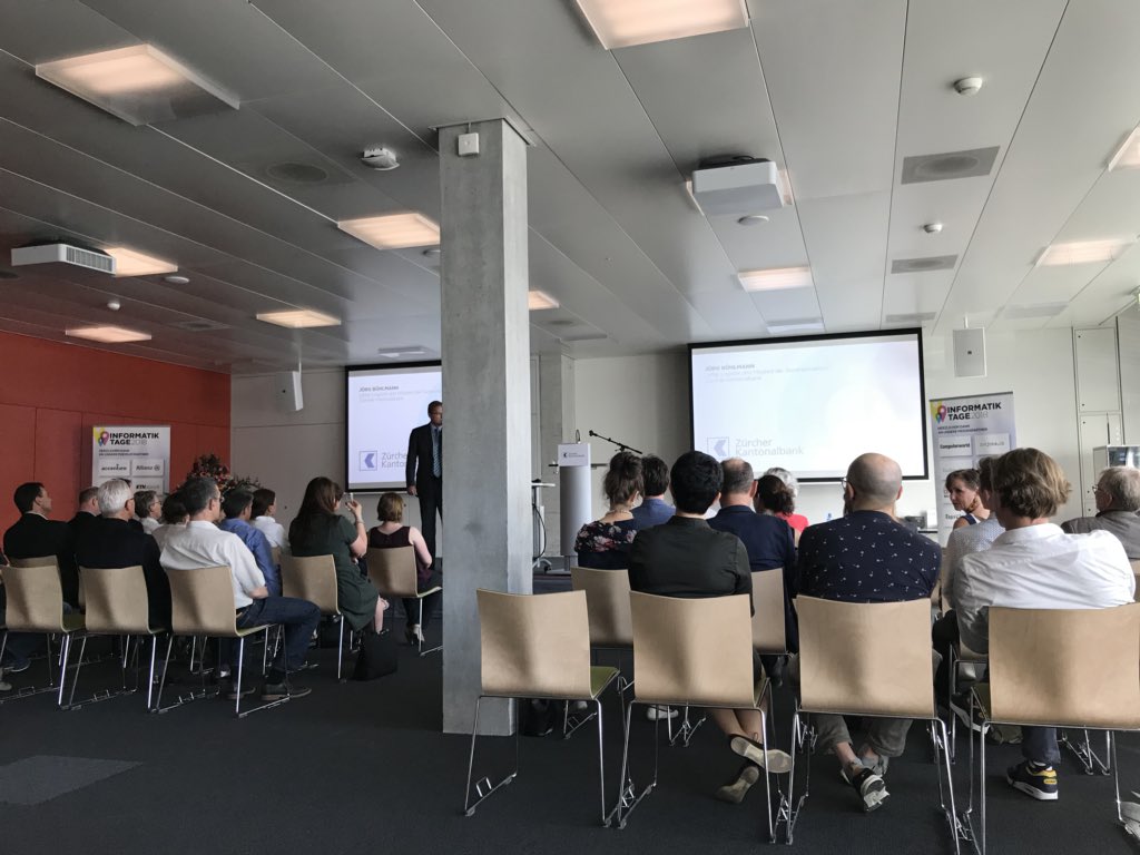 thomasogi's tweet photo. Opening ceremony for #ITTage18 @zkb_ch #technology See you on Friday and Saturday @3apag at #Vulkanstrasse 106 https://t.co/eskWXjgivL