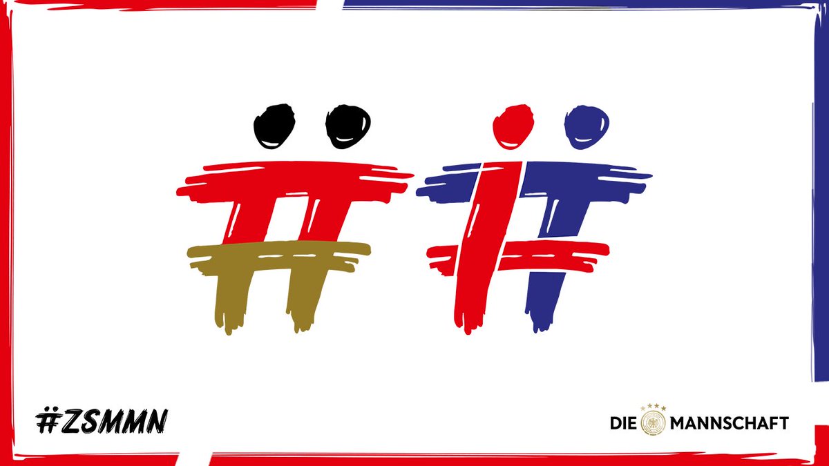 Halló, <a href="/footballiceland/">Knattspyrnusambandið</a>! 👋🇮🇸

Verið velkomin á HM. Þið gleymið aldrei fyrsta skiptinu! 😏 #ZSMMN

#DieMannschaft #WorldCup