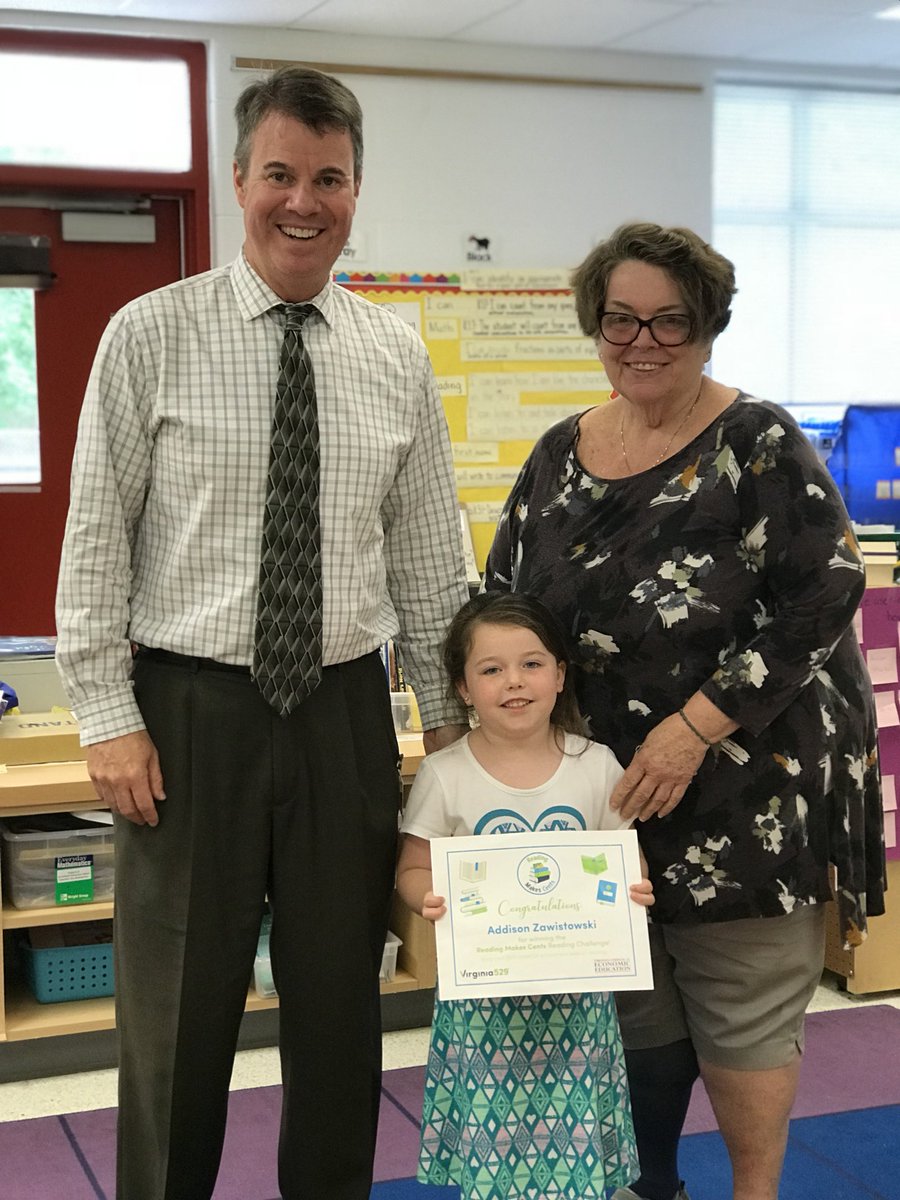 KelleeKraft_Lib's tweet photo. Congratulations to @ArrowheadES Kindergartener Addison Zawistowski. She won a $529 saving fund from @virginia529 as part of their Reading Makes Cents financial literacy program! #CollegeSavings #ReadingPaysOff https://t.co/DWq1QM2Q04