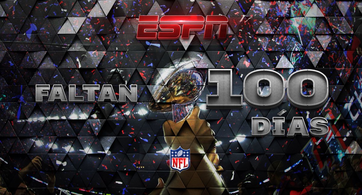 NFLLive_esp's tweet photo. Estamos a sólo 100 días para el inicio de la #NFLxESPN 🏈
🔁 RT si ya quieres que comience. https://t.co/khBCHUNSZf