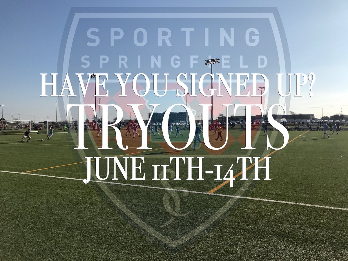 sportingsgf's tweet photo. We are getting closer! Have you signed up for tryouts yet? Make sure to mark your calendars for June 11th-14th! REGISTER ONLINE AT https://t.co/87VYd61ve0!! For more info contact us at questions@sportingspringfield.com!⚽️⚽️ #SportingProud #OneCrestOneClub #SportingSpringfield https://t.co/RTgMevu9gu