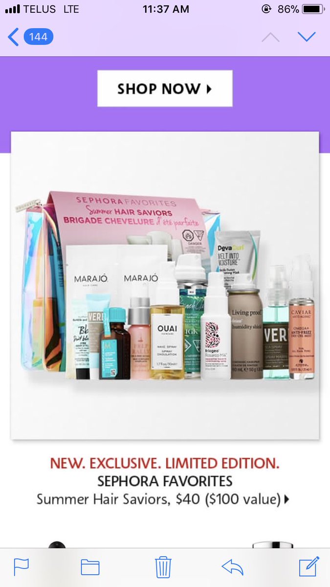 sephora currently has a good way to try some new hair products, $40 for $100 worth of products 😍