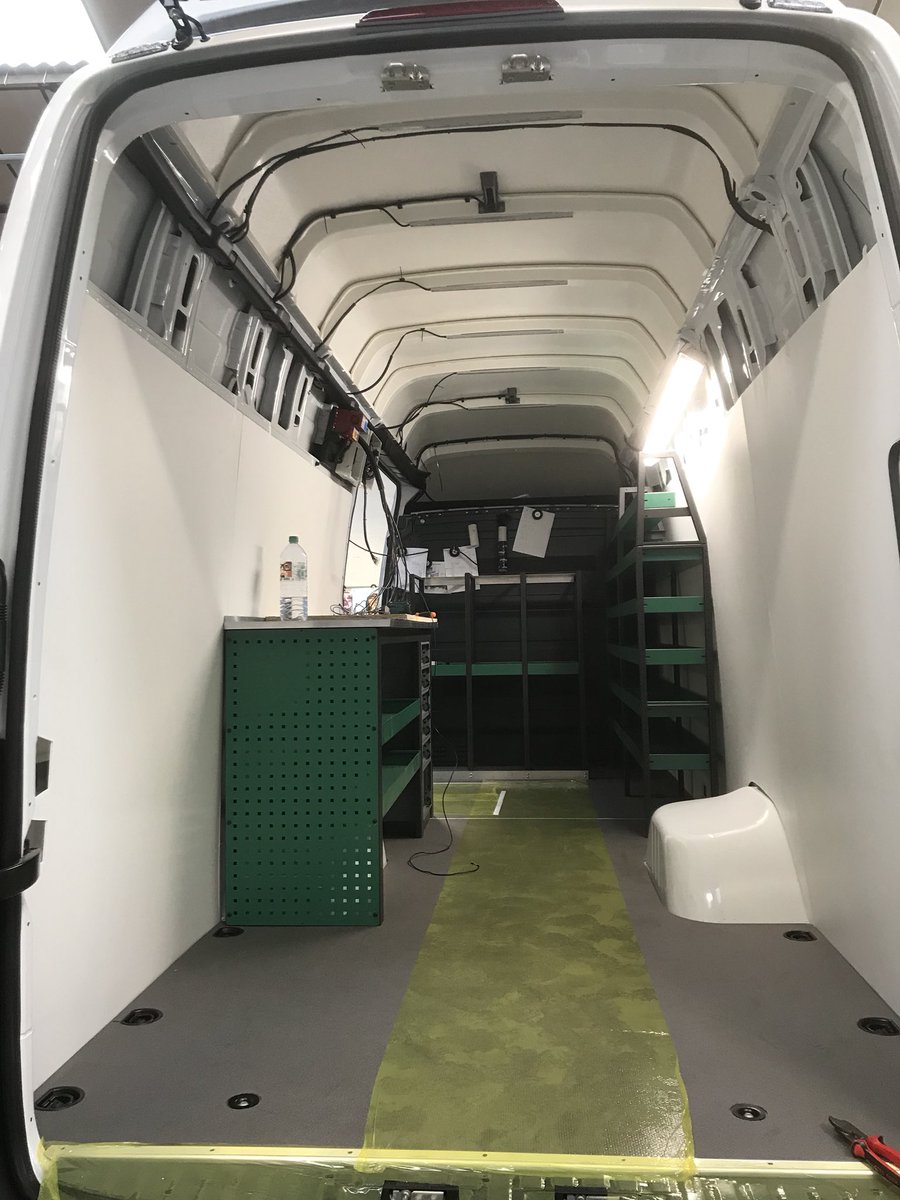 AllswageUK's tweet photo. The build continues, this is one of our biggest builds, full on hose repair van with tyre changing equipment &amp; enough lights to bring a plane in! More pics as it comes to an end this week! #huge #4x4sprinter #fluidpower https://t.co/HaQqa0V3BC