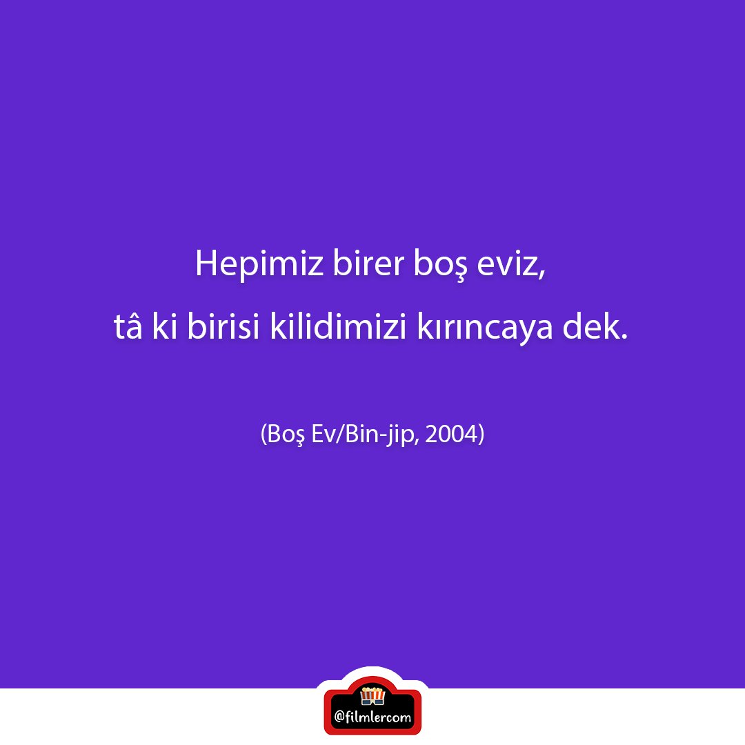 netflixtavsiye's tweet photo. "Hepimiz birer boş eviz, tâ ki birisi kilidimizi kırıncaya dek." (Boş Ev/Bin-jip, 2004) #film #filmler #sinema #replik #replikler #filmreplikleri #bosev #binjip https://t.co/xZ460dMNnu