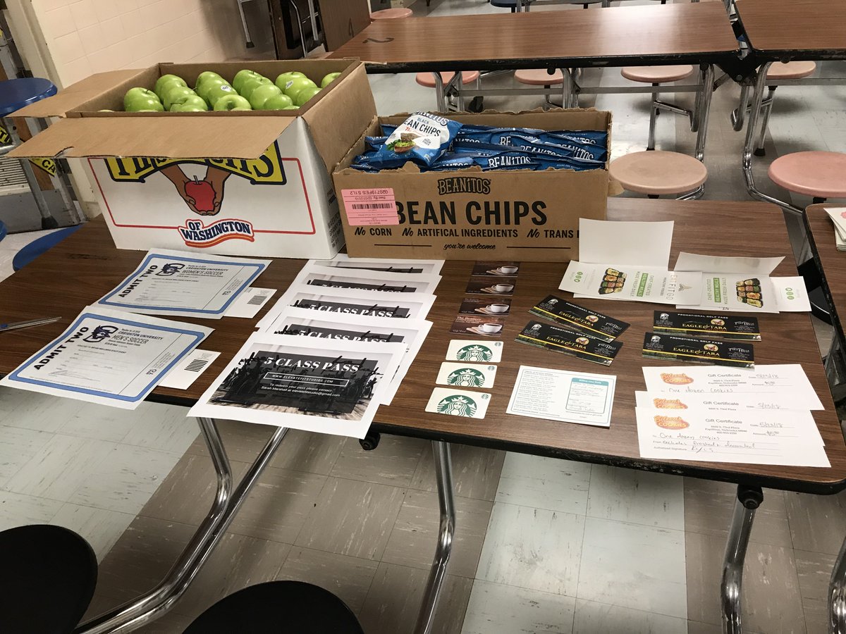 MrsWoodworth1's tweet photo. The wellness committee had a step challenge for the staff.  It turned out to be an awesome thing we participated in each week.  We also had awesome prizes!  #bmsbearpride #justkeepstepping https://t.co/iZJJRyyZw9