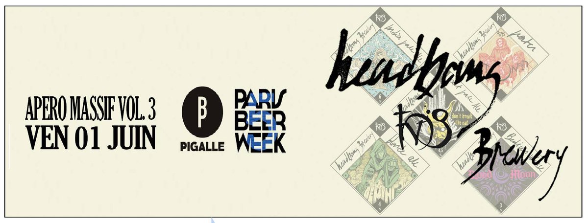APERO MASSIF VOLUME 3
CE VENDREDI

Pour marquer le début de la #ParisBeerWeek, retrouvez nous au bar du Brussels Beer Project, avec plein de bières et un DJ Set des familles !

parisbeerweek.fr/fr/evenements/…