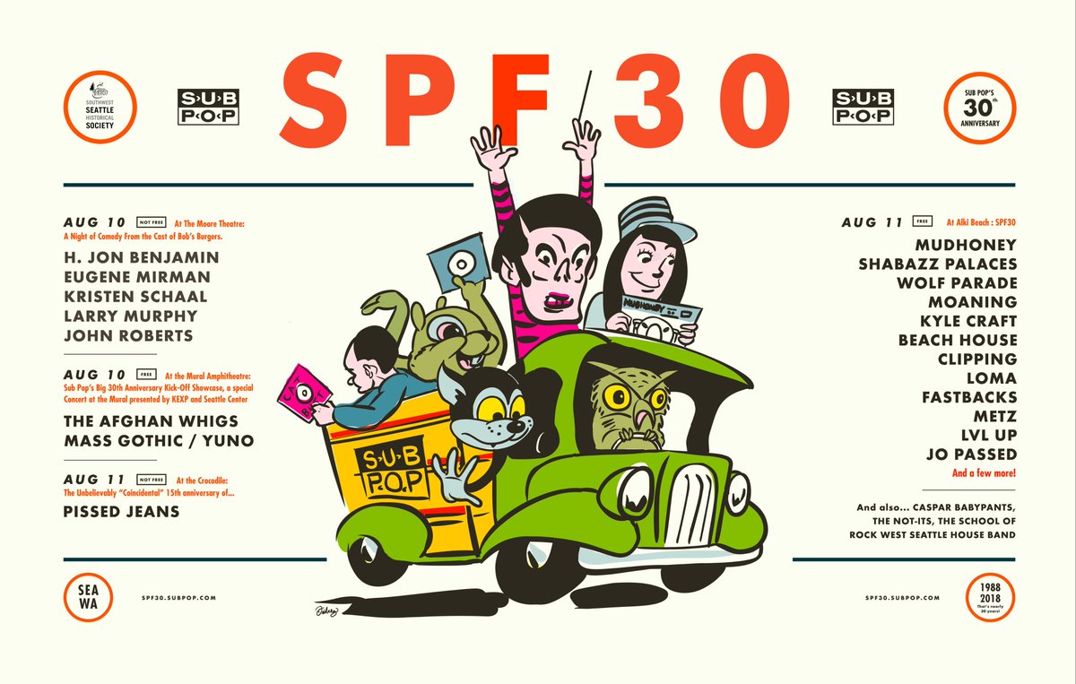 We are happy to announce along with <a href="/subpop/">Sub Pop Records</a> and <a href="/kexp/">kexp</a> that we will be kicking off Sub Pop's 30th Anniversary Party SPF30 with a special free show August 10th at the Mural Amphitheatre in Seattle with <a href="/massgothic/">b</a> &amp; <a href="/Yvno/">Yuno</a>.