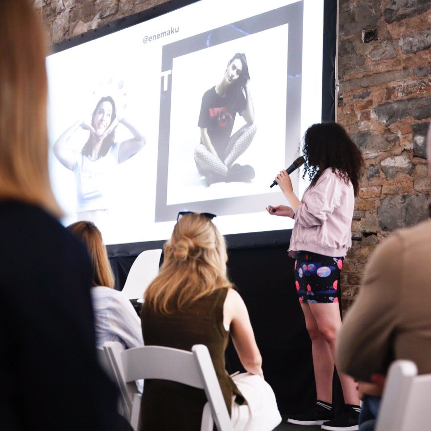 GraceEnemaku's tweet photo. Thank you @ThinkhouseIE for giving my hair the stage this afternoon, to talk about how I use creativity as an outlet for my mental health #theyouthlab #YCU18 https://t.co/JxpwRVnY1O