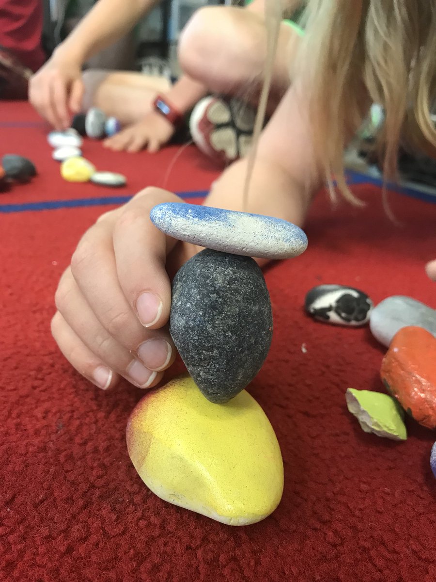 MaryKTapia's tweet photo. Thanks @GravityGlue for your inspiration today. 2nd grade artists used patience and persistence for rock balancing sculptures #LyonLearning #WeAreD34 #ArtsEd https://t.co/3sg9nPiFIN