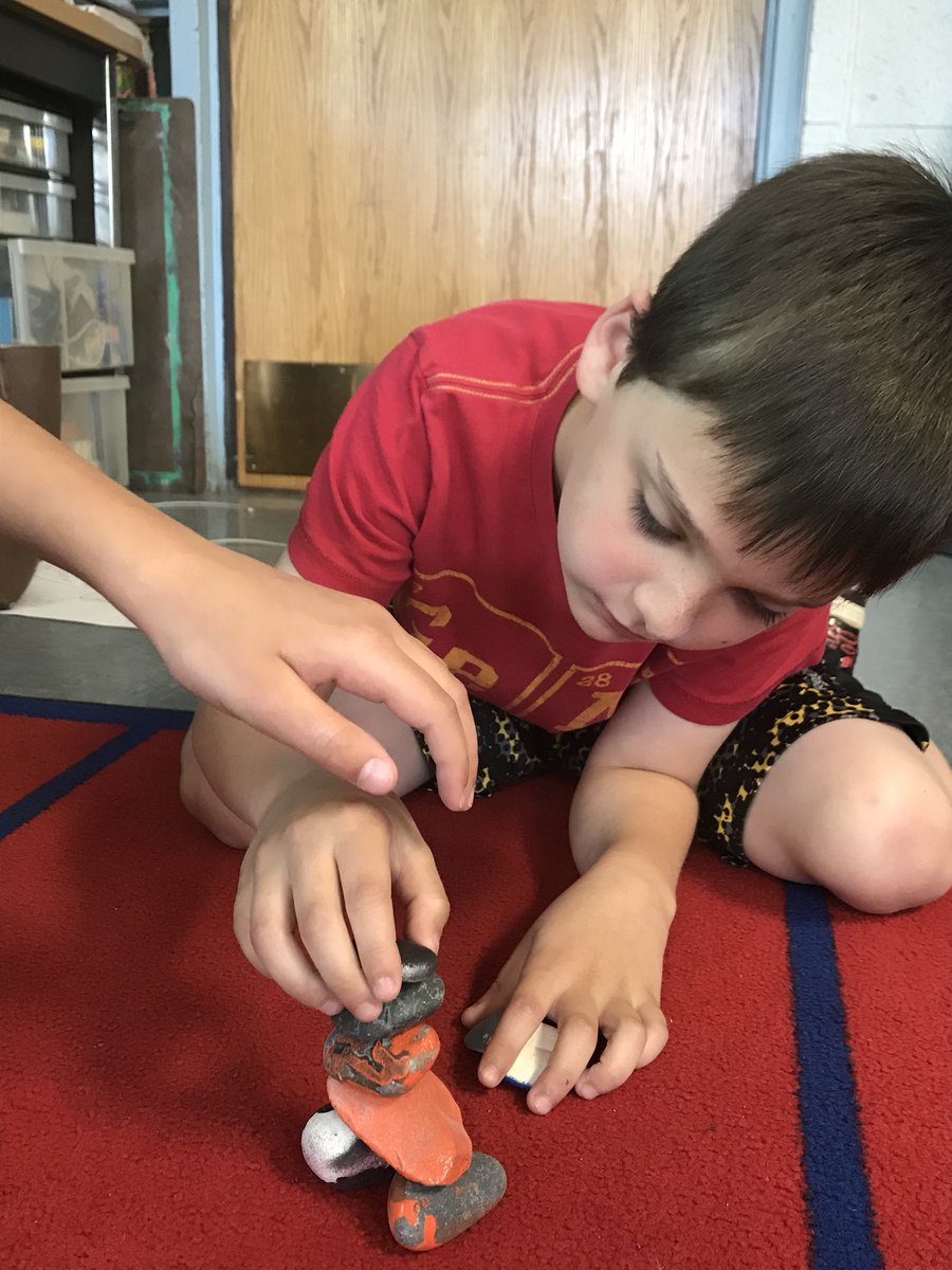 MaryKTapia's tweet photo. Thanks @GravityGlue for your inspiration today. 2nd grade artists used patience and persistence for rock balancing sculptures #LyonLearning #WeAreD34 #ArtsEd https://t.co/3sg9nPiFIN