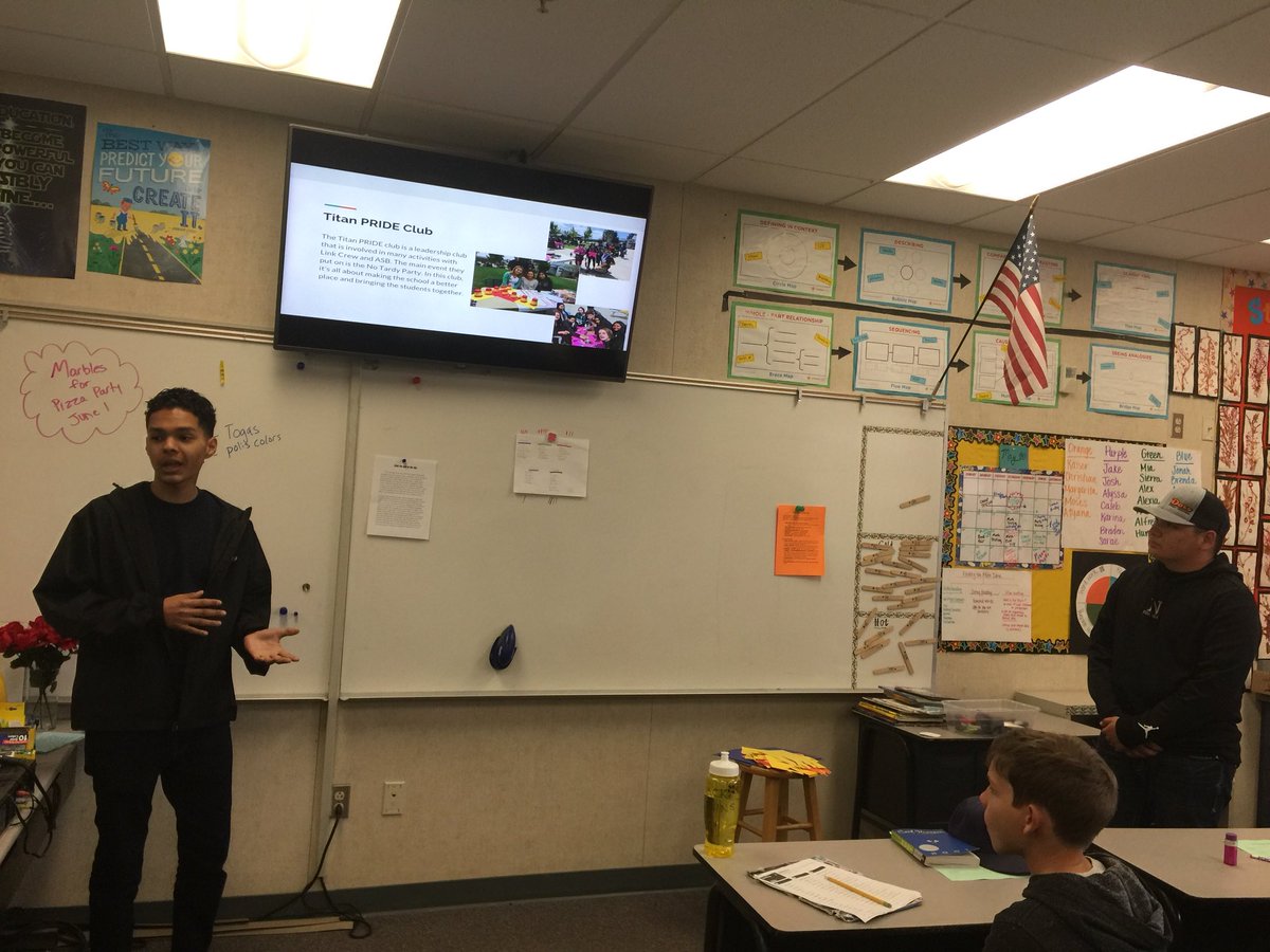 LangeElementary's tweet photo. And they are back for their last visit of the year. We love this partnership with @NipomoHS #titanpride #bobcatpride https://t.co/hcnLKL28ko