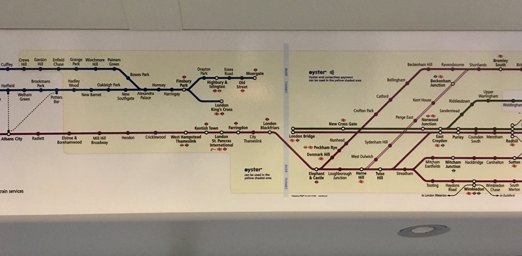 AllyPallySt's tweet image. Hugely exciting to be skipping across the Thames from East Croydon to Finsbury Park without a change! And on supremely smooth @Siemens #Class700. A taste of our #Class717s! Hooray for a rail revolution. Any idea why the maps don’t indicate the connection @GNRailUK @TLRailUK?