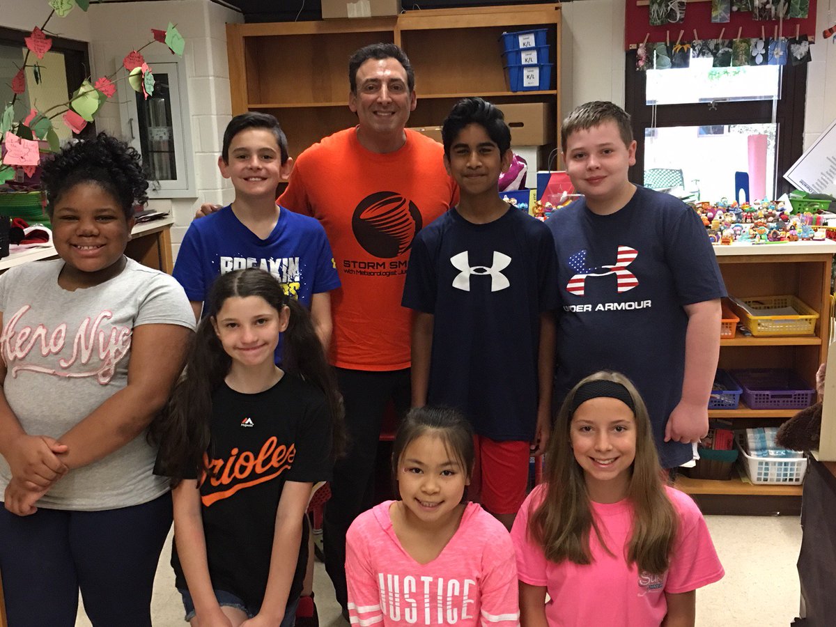 JustinWeather's tweet photo. I was on TV again this morning... at @SevenOaksOwls 😉 It was a fun start to a great day there ahead of my Storm Smart #STEM program. The entire school was wonderful!!! Faculty/parents should be very proud @BaltCoPS https://t.co/g4u3oytsvx
