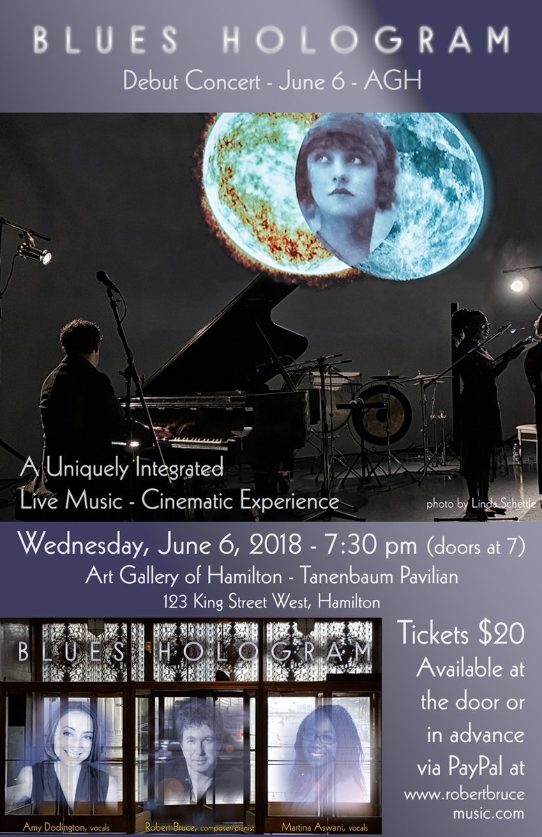 RBruceMusic's tweet photo. Mark your calendars on Wed. June 6th at 7:30 pm @TheAGH and invite more friends to enjoy this #Blues Hologram Debut #concert in #HamOnt.  #classicalmedia #Hamiltonevents https://t.co/fiv5nNYvSC