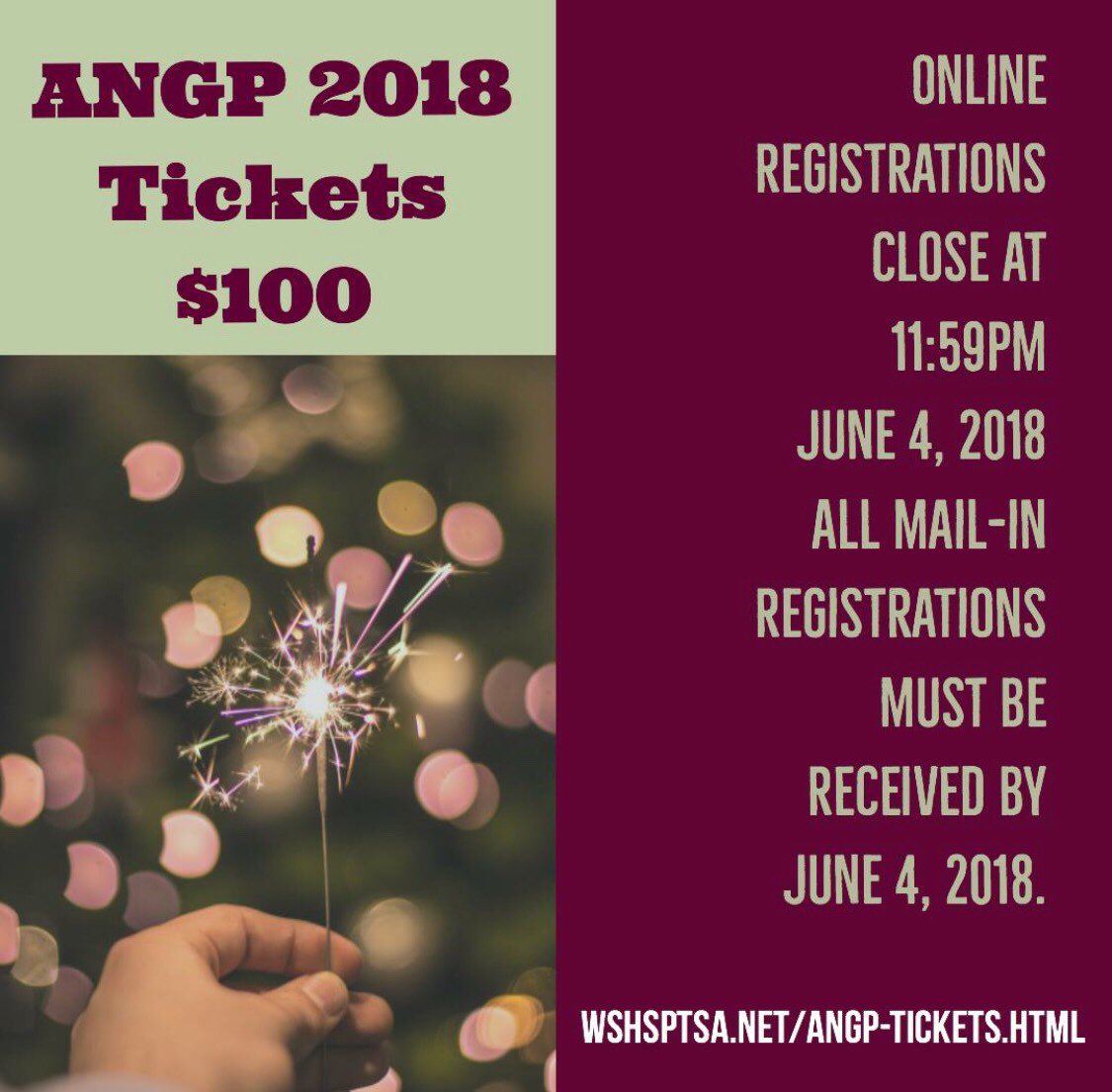 WSHS2018's tweet photo. SENIORS!!! If you have not purchased ANGP tickets and want to go, do it before June 4 (Monday) !! https://t.co/UzmSfsTi8l