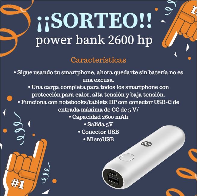 elcosabsl's tweet photo. 😍😍¡Sorteamos una batería portátil!😍😍 No te quedes más sin batería. Sólo con registrarte en nuestra web y pulsar "compartir" en la publicación puedes conseguirlo. El ganador se anunciará el próximo viernes. ¡¡Suerte!! 🍀
https://t.co/LovARDRbv6
#sorteo #sorteos
Solo en España https://t.co/aCqtnk47JU