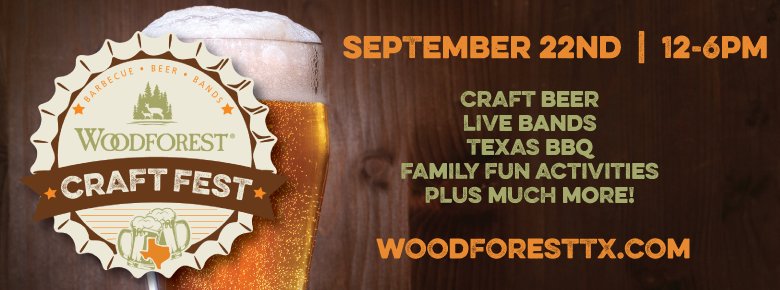 We’re already gearing up for this year’s Woodforest Craft Fest! If you’re interested in being a 2018 sponsor or vendor, check out our website for all the details! woodforesttx.com/craft_fest