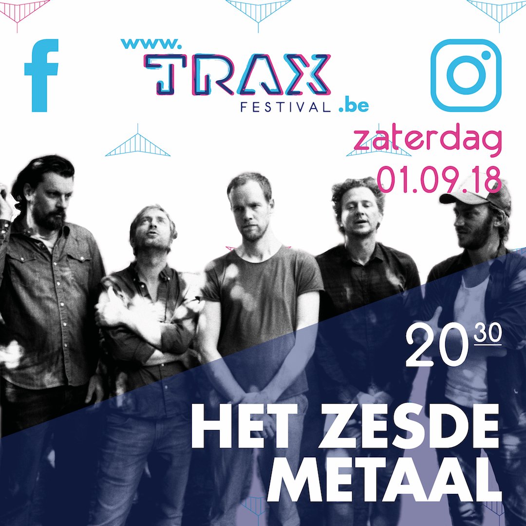 Daan en <a href="/HetZesdeMetaal/">Het Zesde Metaal</a> vullen de affiche van Trax Festival aan! Twee bands om u tegen te zeggen! #traxrsl #traxfestival #vanrsl #gratis #festival #roeselare #daan #hetzesdemetaal #lineup