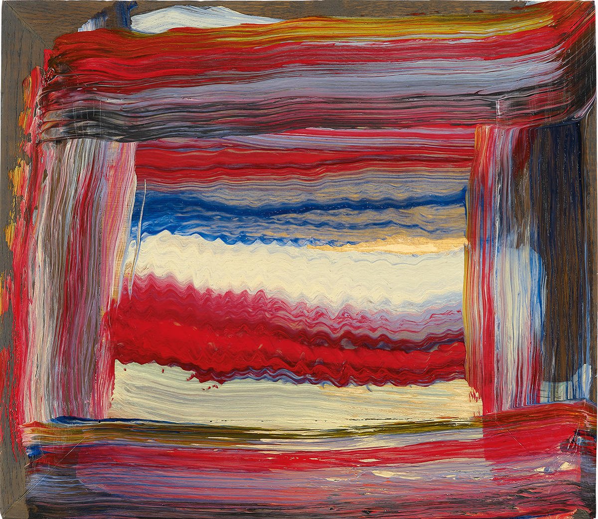 "#HowardHodgkin: #LastPaintings" opens Thursday, May 31, 6–8pm at #GagosianGrosvenorHill, London. Learn more: fal.cn/yArE
__________
Image: Howard Hodgkin, "Knitting Pattern," 2015–16, oil on wood, 13 1/4 × 15 1/4 inches (33.7 × 38.7 cm) © Howard Hodgkin Estate