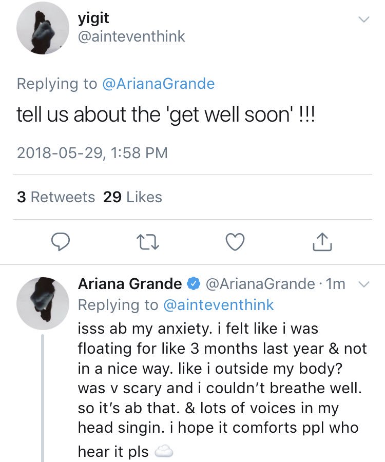 Ariana Grande Today On Twitter Ariana Revealed That The