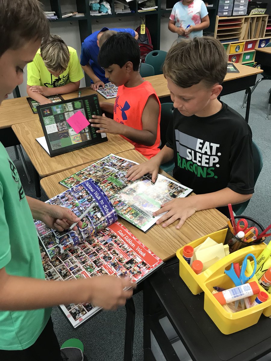 MrsHaaseRES's tweet photo. Yearbook fun @rockenbaughES #Rocken20 #GameOnDragons https://t.co/Bst6q734YV