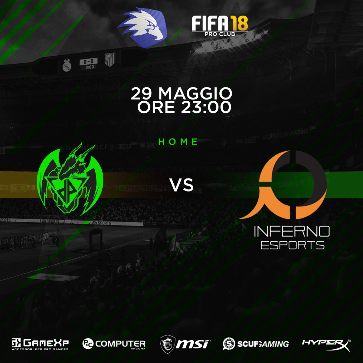 DraveXproclub's tweet photo. Stasera i nostri ragazzi scendono in campo alle 22:30 contro i @VXPDemons in @VPLItaly e poi alle 23:00 contro i @FalconsVCP in @AIPC_ITALIA #Cup.⚽️
FORZA RAGAZZI!💚🖤
LIVE ➡️ https://t.co/t0Hpf2A2Tl
@Dragons_Power_G
#GoDragonsPower💚🖤
#WearedP👌💚🖤 https://t.co/LreSRdfTT8