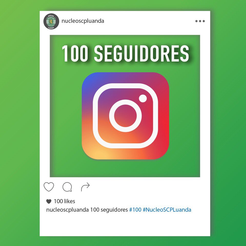 NucleoSCPLuanda's tweet photo. Chegamos aos 100 seguidores no @instagram, agora só nos faltam mais 9.900 ✌️😆✌️ #100 #NúcleoSCPLuanda #NSCPL #NúcleoSCP https://t.co/UPKQqyUp0t