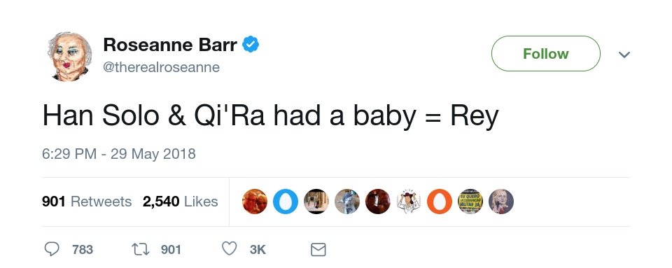 Roseanne Barr has gone too far. 