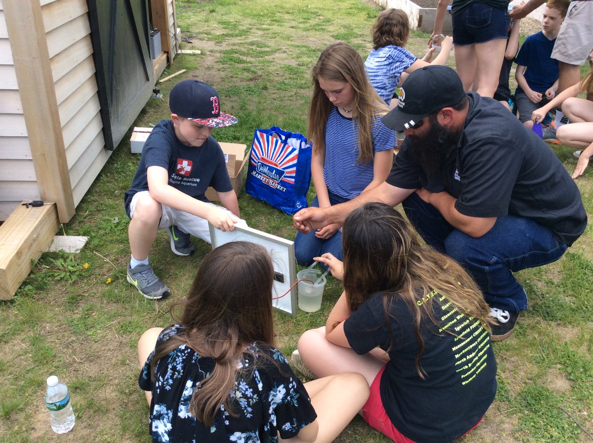 ColbyIMS's tweet image. IMS grade 6 STEAM class exploring solar energy and hydroponics.  We will see how our garden grows this summer.  @revisionsolar @Changeissimple1 @SenechalSci124 #IMSSTEAM