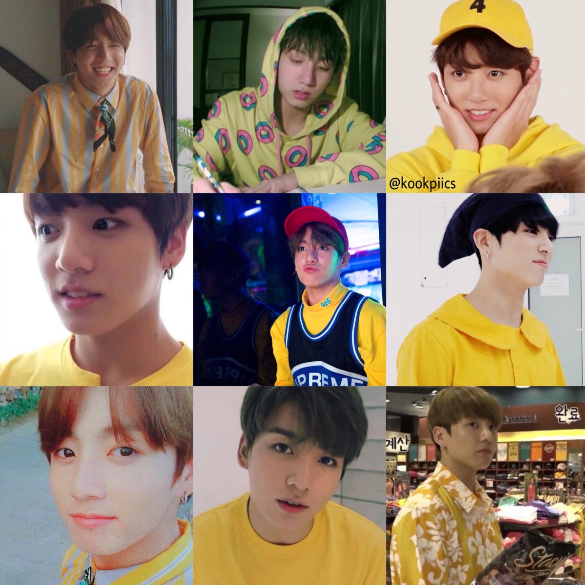 kookpiics's tweet image. jungkook in yellow