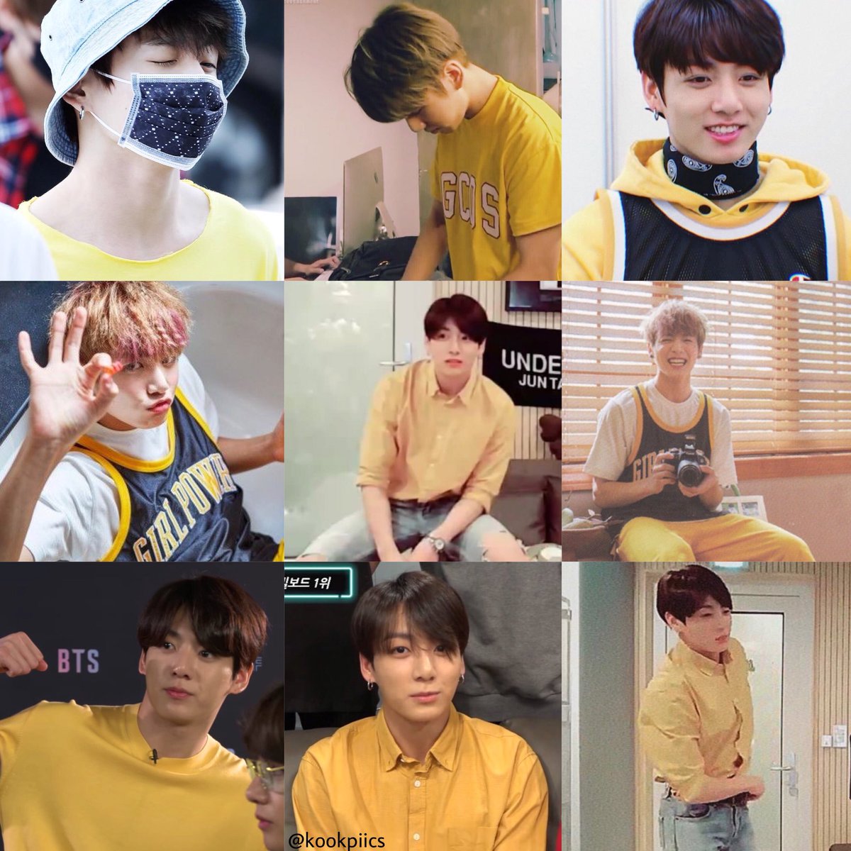 kookpiics's tweet image. jungkook in yellow