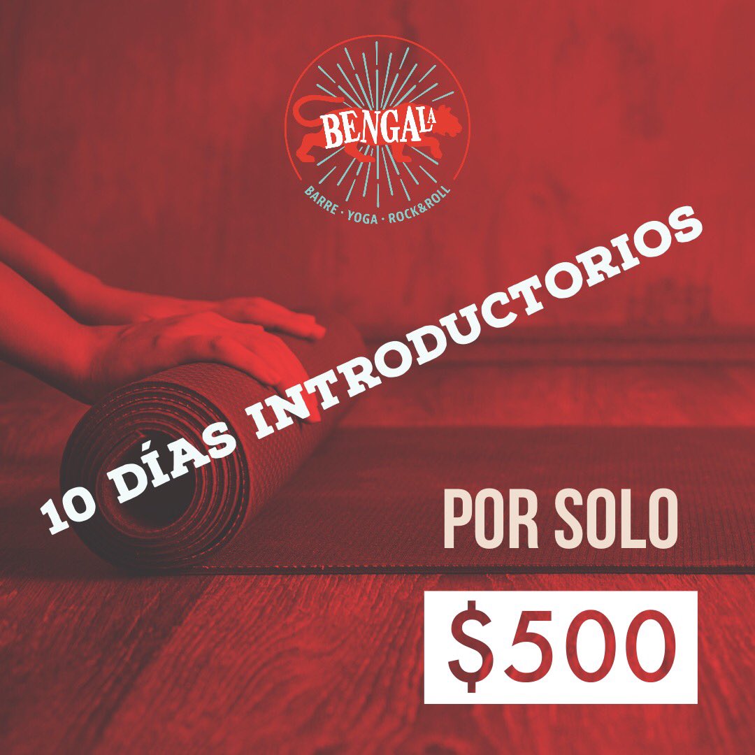 BengalaEstudio's tweet photo. No más pretextos para que vengas a probar Bikram Yoga, Pulso y Barre en Bengala (único estudio en México certificado por Exhale NY). 
10 días introductorios a un precio increíble!!!

Queremos caminar contigo en el tiempo. Tu Salud nuestra inspiración. https://t.co/9t1o9ahJIz