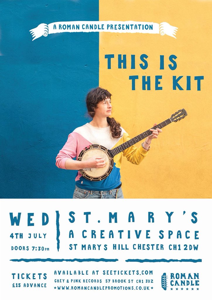 Roman Candle (@rc_promotions) on Twitter photo *TICKET WARNING*
Last few tickets left for this show folks, do not miss out.
Wed 4th July we welcome <a href="/thisisthekit/">This Is The Kit</a> to <a href="/CreativeMarys/">StMarysCreativeSpace</a> 7.30PM. Special guest TBA.
Tickets £14 adv from <a href="/greynpinkrecord/">Grey n Pink Records</a> or seetickets.com/event/this-is-…
#chesterhour #Chester
romancandlepromotions.co.uk *TICKET WARNING*
Last few tickets left for this show folks, do not miss out.
Wed 4th July we welcome <a href="/thisisthekit/">This Is The Kit</a> to <a href="/CreativeMarys/">StMarysCreativeSpace</a> 7.30PM. Special guest TBA.
Tickets £14 adv from <a href="/greynpinkrecord/">Grey n Pink Records</a> or seetickets.com/event/this-is-…
#chesterhour #Chester
romancandlepromotions.co.uk