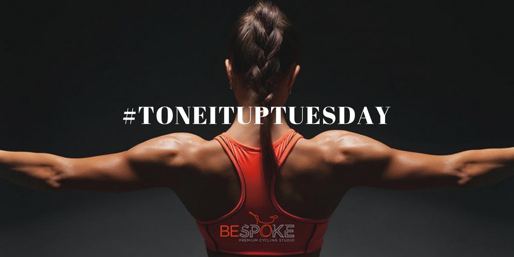 bespokeLA's tweet photo. It's #ToneItUpTuesday! You know cycling is great for toning your legs and butt, but did you know it's also a great core strength workout? And of course we love a good arm workout in every class. #TheBespokeEffect #BespokeLA #Strength #Toning #Cardio https://t.co/CcNVT0RqTg