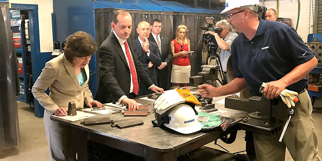 Secretary Acosta on Twitter "Met students and staff in the welding