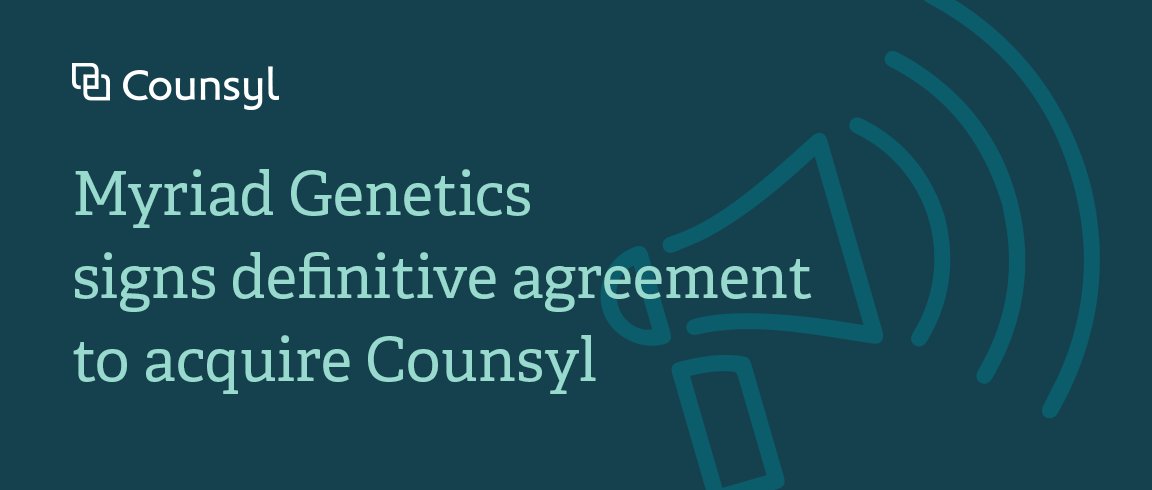 MyrWomensHealth's tweet photo. Leader in women’s health genetic screening @Counsyl to combine with global leader in personalized medicine @myriadgenetics https://t.co/Tz6CIRu45E https://t.co/dPThL3MkjH