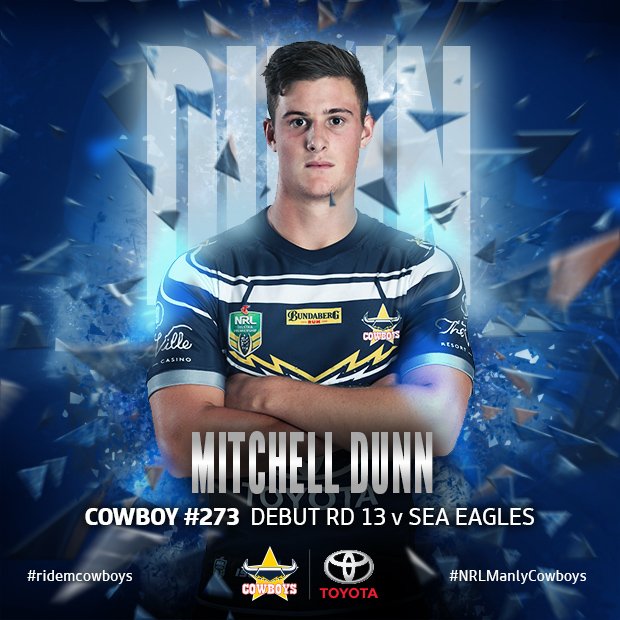 DEBUT: Mitch Dunn will become Cowboy No.273 tonight. Welcome to the big time Dunny!
#ridemcowboys