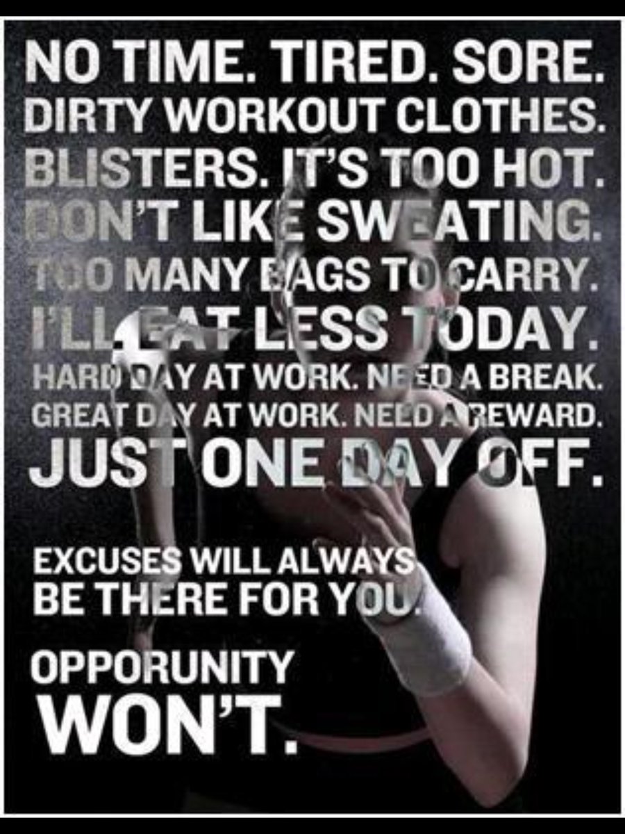 Don't let excuses run your life. Take control and being your journey to your best self.

#fitnessinspiration #fitness #motivation #instafit #fitlife #workout #dailygym #gymlife #fitspo #fitnessaddict #noexcuses #fitnessmotivation #weightloss #weightlosstransformation
