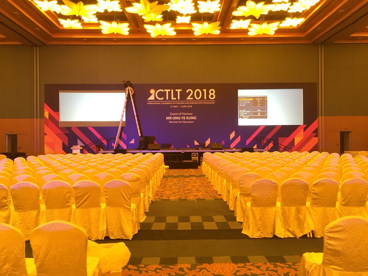 iCTLT18's tweet image. The stage is set! We look forward to welcoming all registered participants at #ictlt18 #edsg #edtech