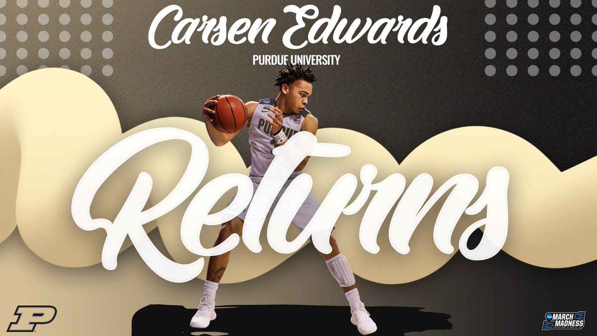 MarchMadnessMBB's tweet photo. Carsen Edwards is BACK! 🚂🚂🚂 https://t.co/fKWKSsRwYe