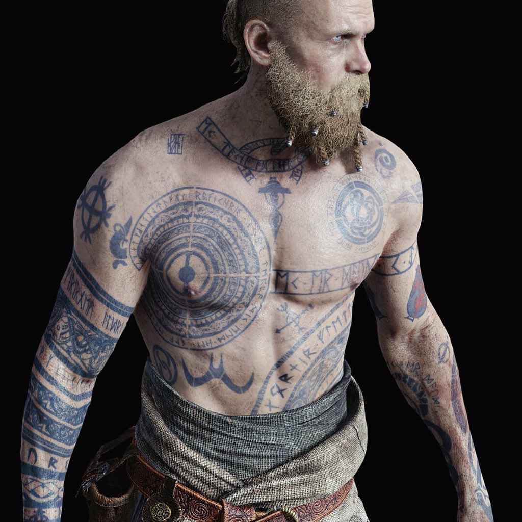 Baldur and most of his tattoos God of War  Album on Imgur
