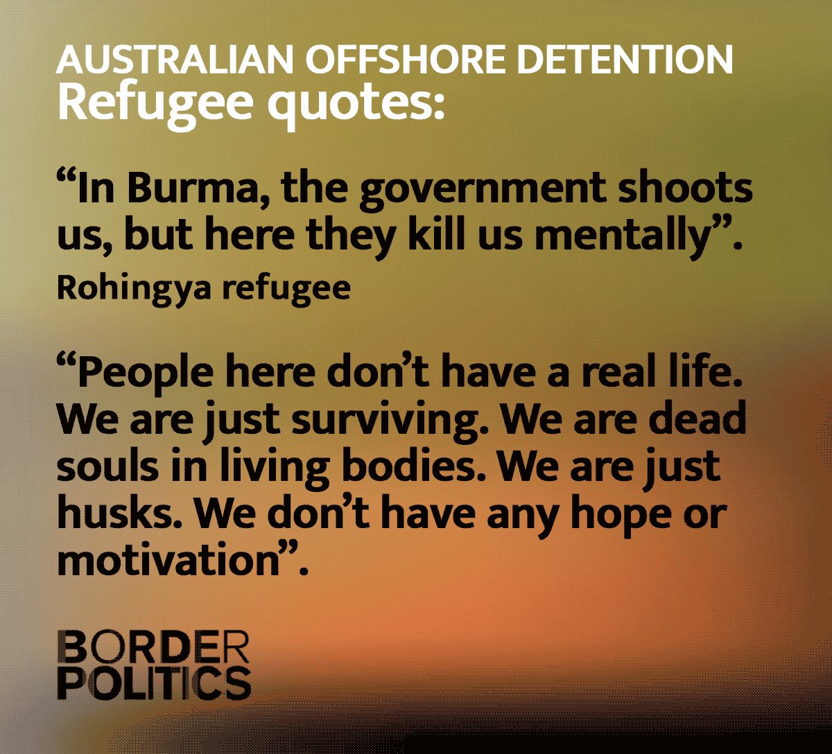 Border_Politics's tweet photo. See the film. Support the campaign on Indiegogo. #BorderPolitics #HumanRights #Refugees https://t.co/JzCsdjEpTl https://t.co/DmW33eCrvE